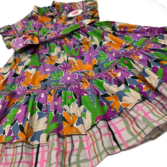 CELIA B Yvette Mini Flower Dress Flutter Sleeves Womens XS X-Small NWT New - Picture 2 of 4